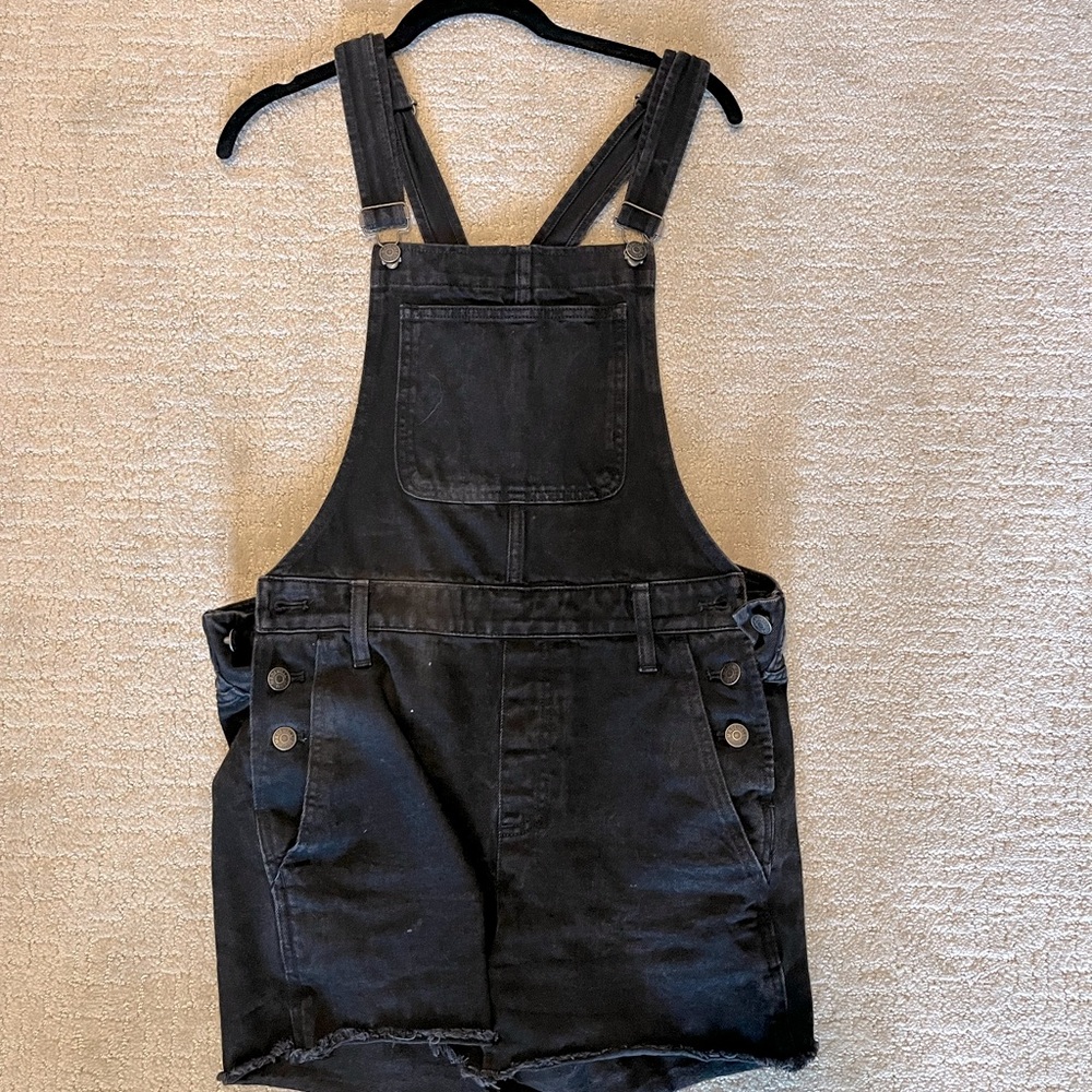 Madewell Black Short Overalls